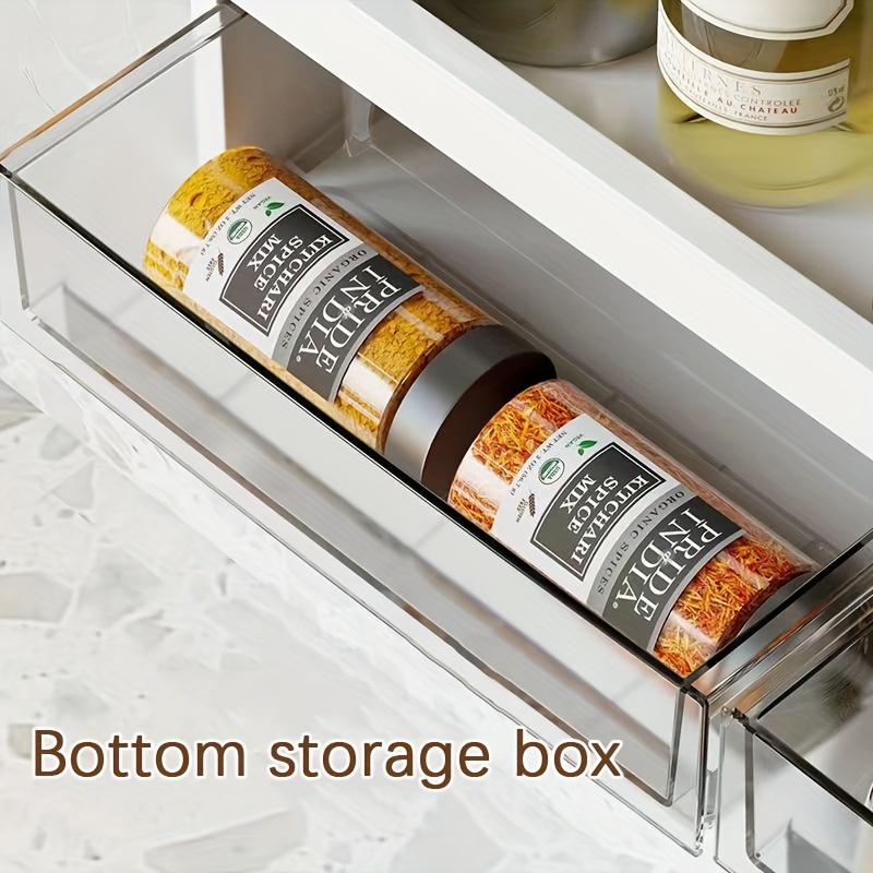 Spice Rack for Drawer, 4 Tiers 2 Set Spice Drawer Organizer, Drawer Sp