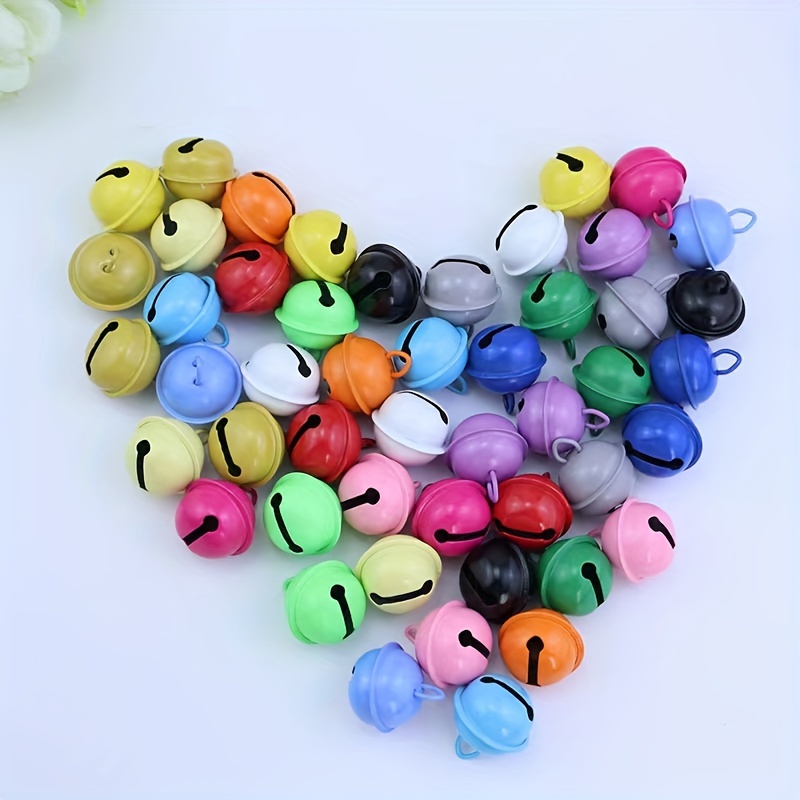 100pcs Crafts Bells 1.5cm/0.59inch Bells Colorful Christmas Metal Bell  Craft For Holiday Decoration DIY Jewelry Jewelry Making