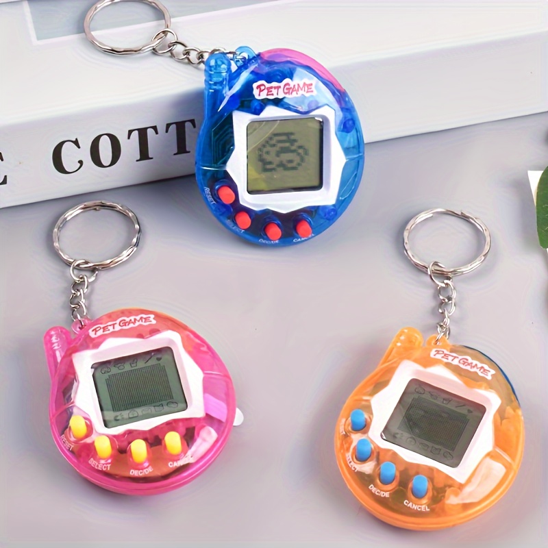 Porte-clés pour animaux virtuels Nostalgique Porte-clés de jeu électronique numérique  virtuel pour animaux de compagnie