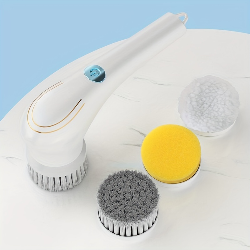 Electric Cleaning Brush 4-in-1 Handheld Kitchen Cleaner Cordless Spin  Scrubber,Bathroom Rechargeable Scrub Brush,Shower Scrubber For Cleaning