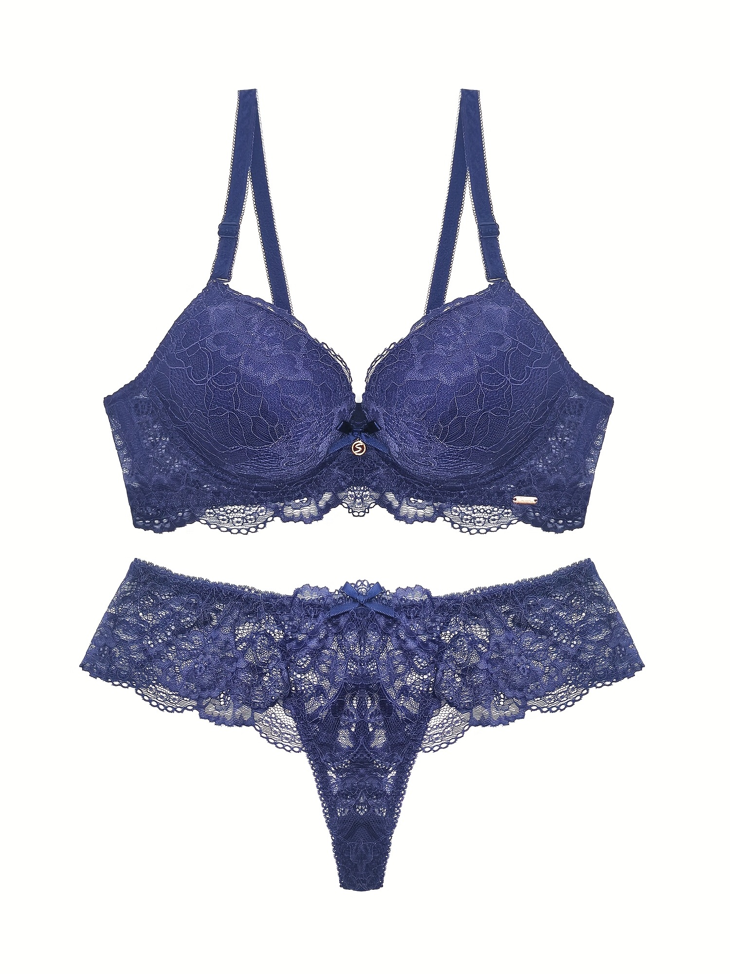 Floral Lace Underwire Push Up Bra Lingerie Set – Shekini
