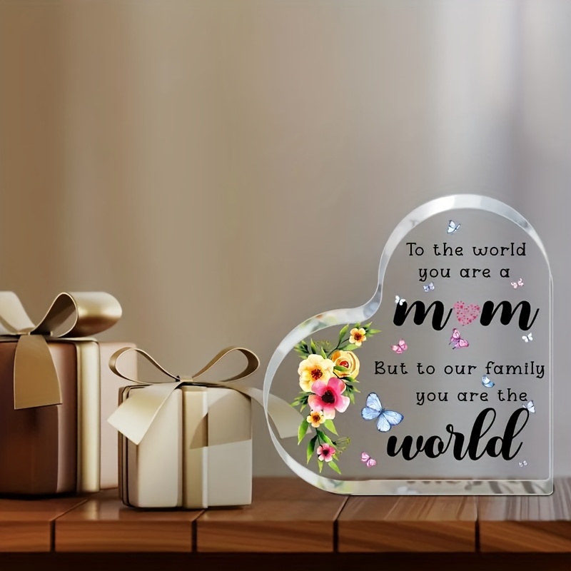 1pc Perfect Birthday Gift For Mom Mom Is My World - Memorial Decorative  Gifts - Inspiring Creative Small Gifts - Holiday Holiday And Party Supplies