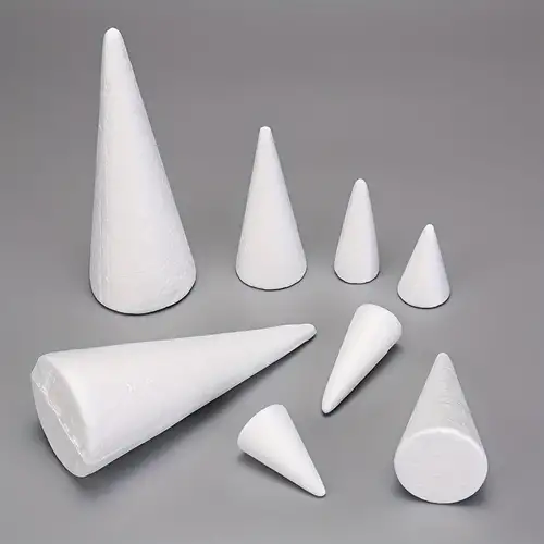 Foam Cones White Cone Foam Pe Foam Cone For Crafts Homemade - Temu