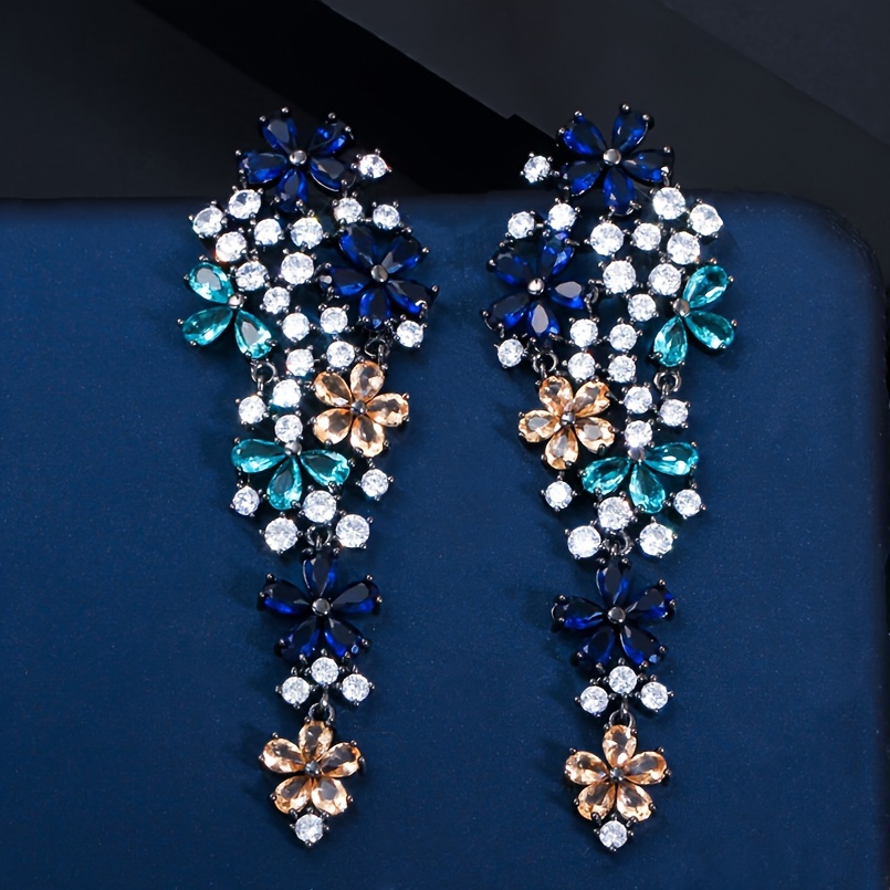 Sparkling Zirconia Dangle Earrings for Daily Wear