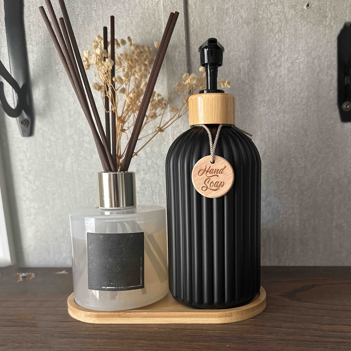 Refillable Soap Dispenser With Matte Black Liquid Pump - Temu
