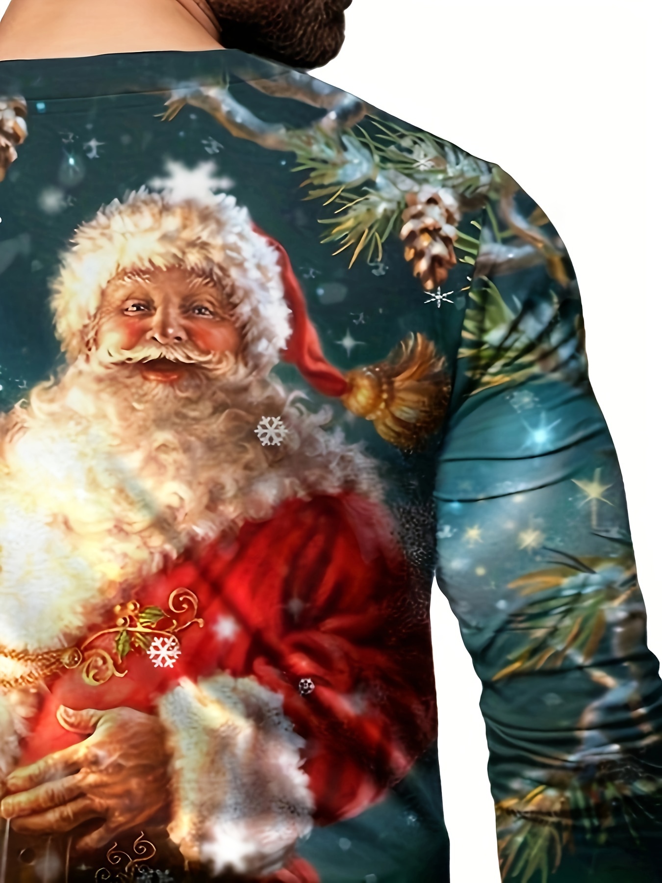 Christmas Style Santa Claus Print Men's Fashion Novelty - Temu