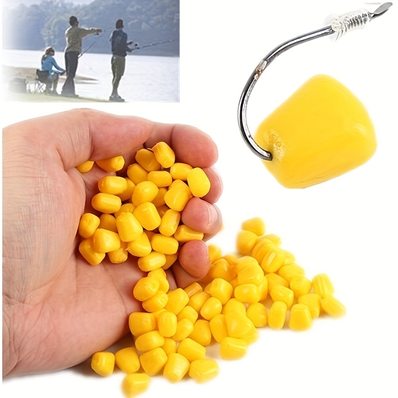 100Pcs/lot Corn Lure Fishing Lures Fake Corn Kernel Baits Corn Scent  Silicone Artificial Baits Soft Fishing Lure