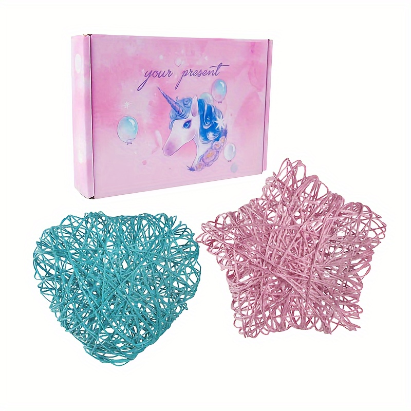 Craft Art Set 3d String Art Set With Glowing Heart And Star - Temu