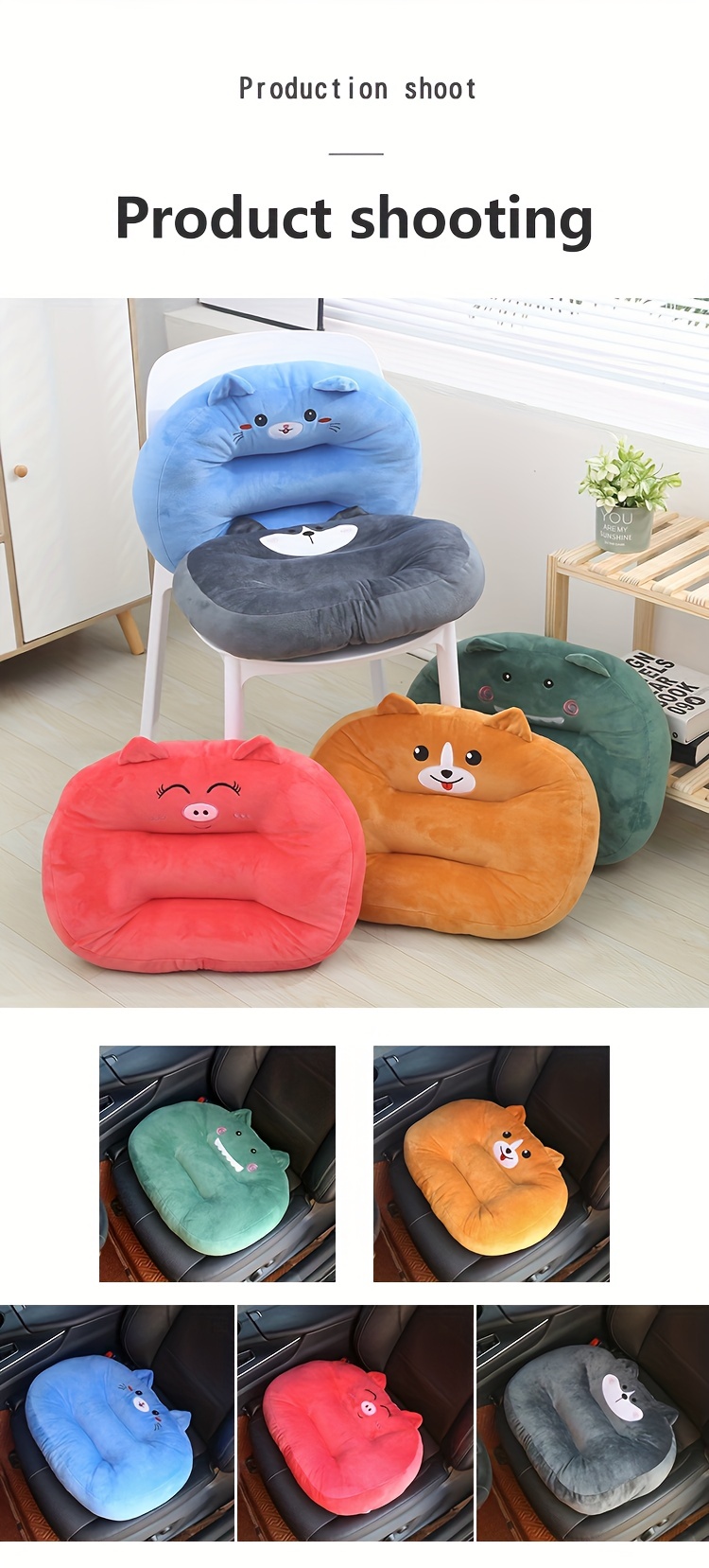 Cartoon Car Seat Cushion-office Thickened Chair Cushion-women's Special  Practice Car Seat Pad-perfect For Driving Exams & Learning To Drive! - Temu