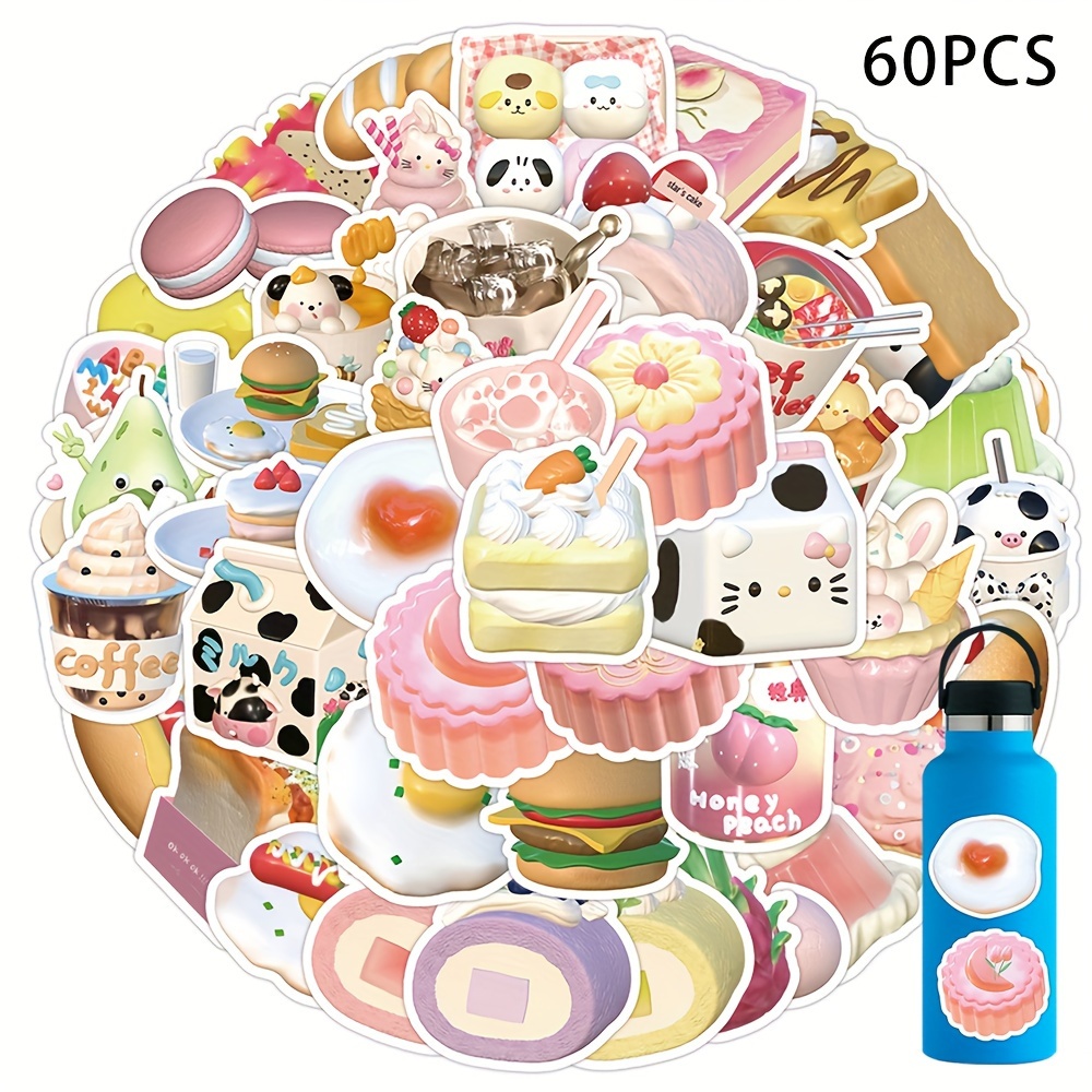 60pcs Coquette Stickers Vinyl Waterproof Stickers Decorative