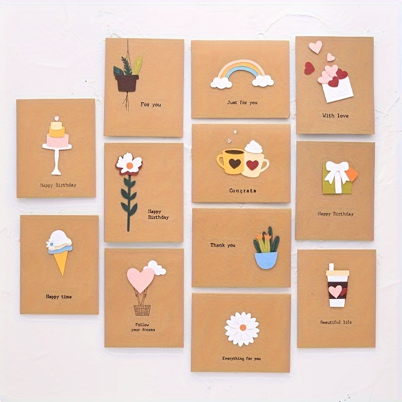 Beautiful Creative Simple Greeting Card Three dimensional - Temu