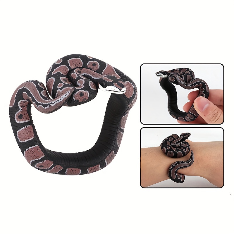 Juguete Serpiente Simulada Pulsera En Forma Serpiente Pitón - Temu