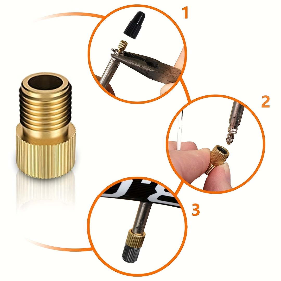 Bike Pump Adapter Set Get Ready For Any Tire Valve With - Temu