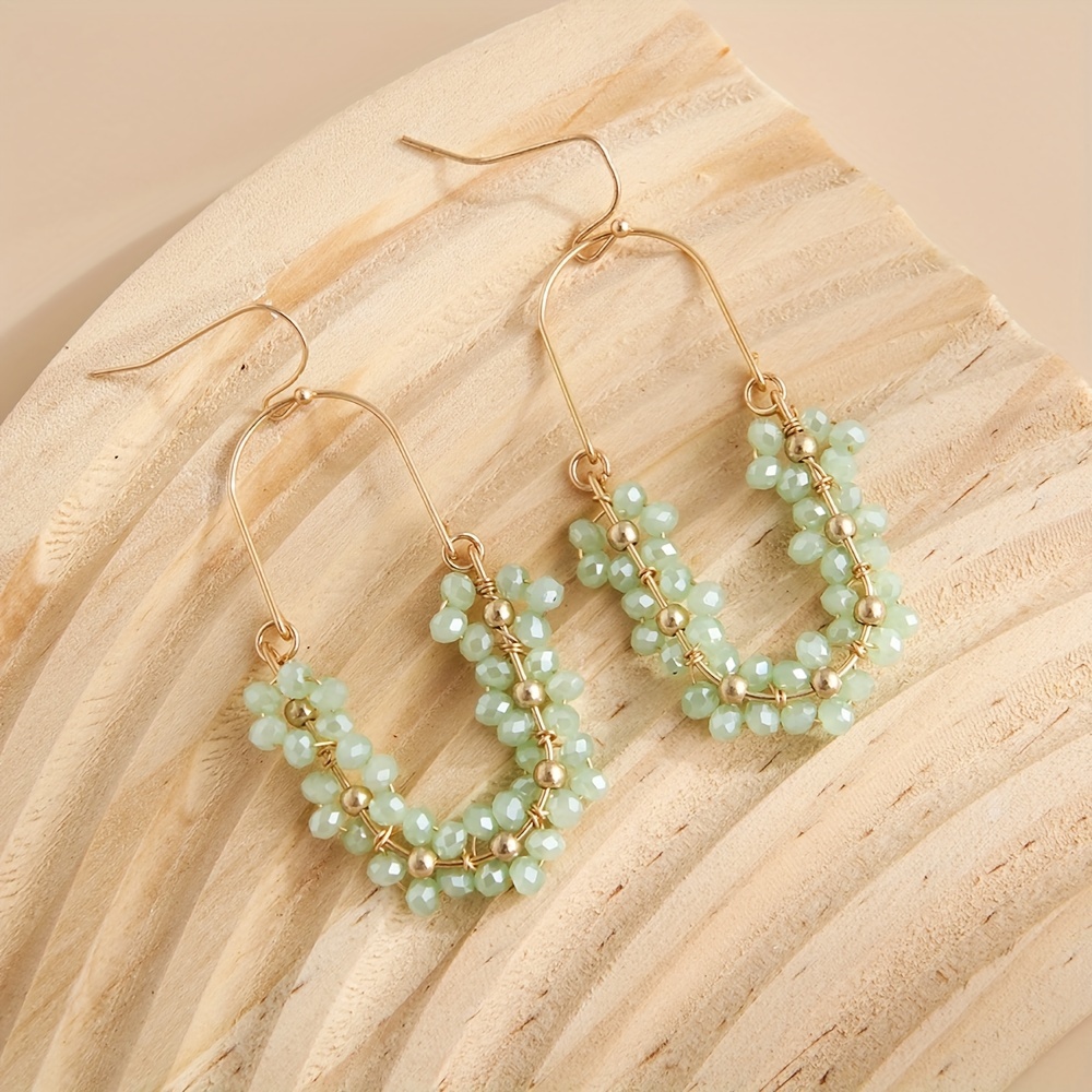 Women's Exquisite Artificial Crystal Flower Earrings, Perfect Gift