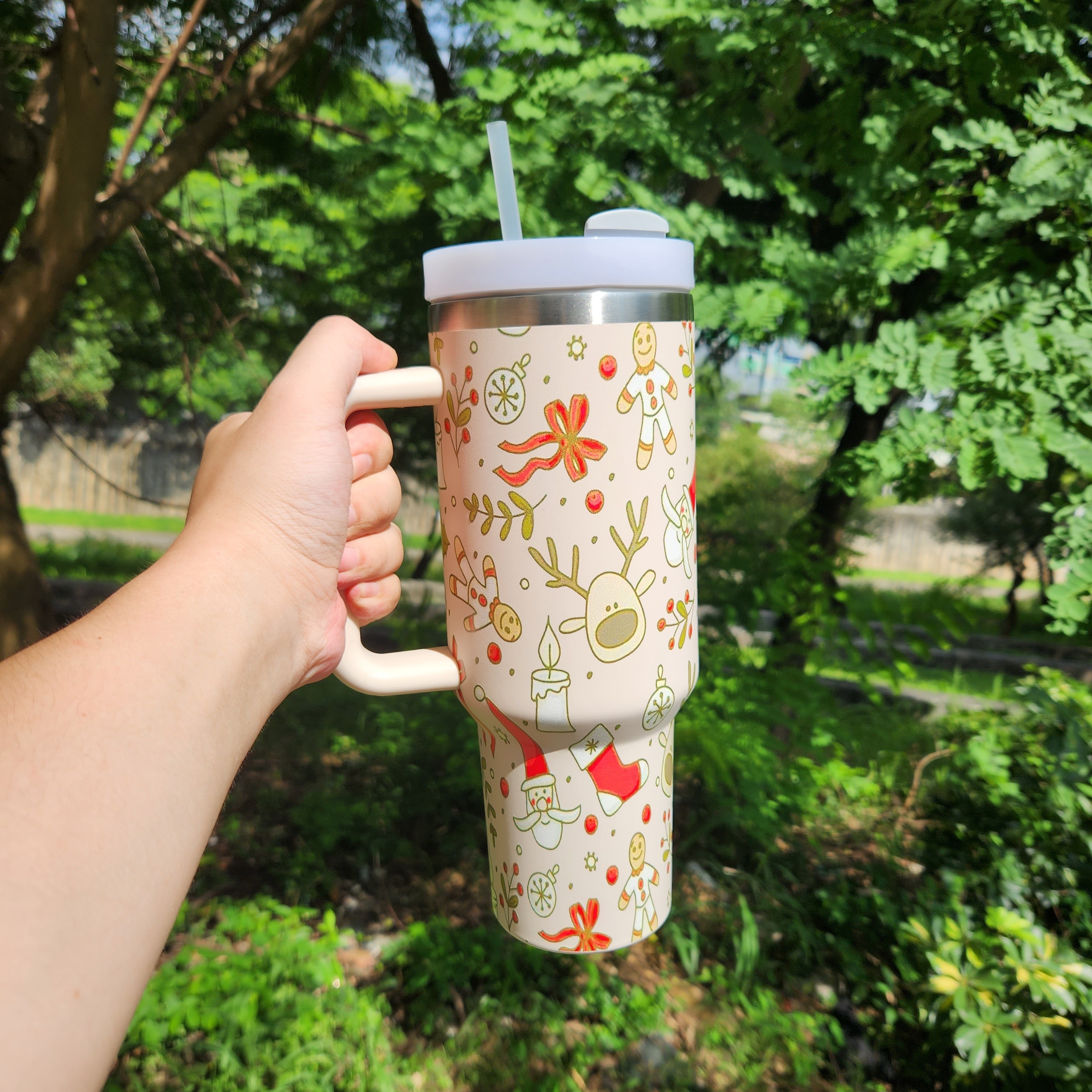 Festive Straw Toppers for Starbucks Venti Cups - Christmas Holiday  Collection