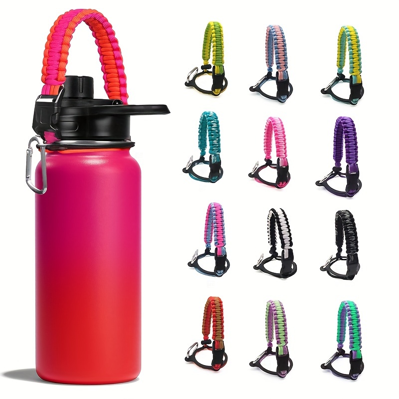 Insulated Water Bottle With Paracord Handles Sport Lid - Temu