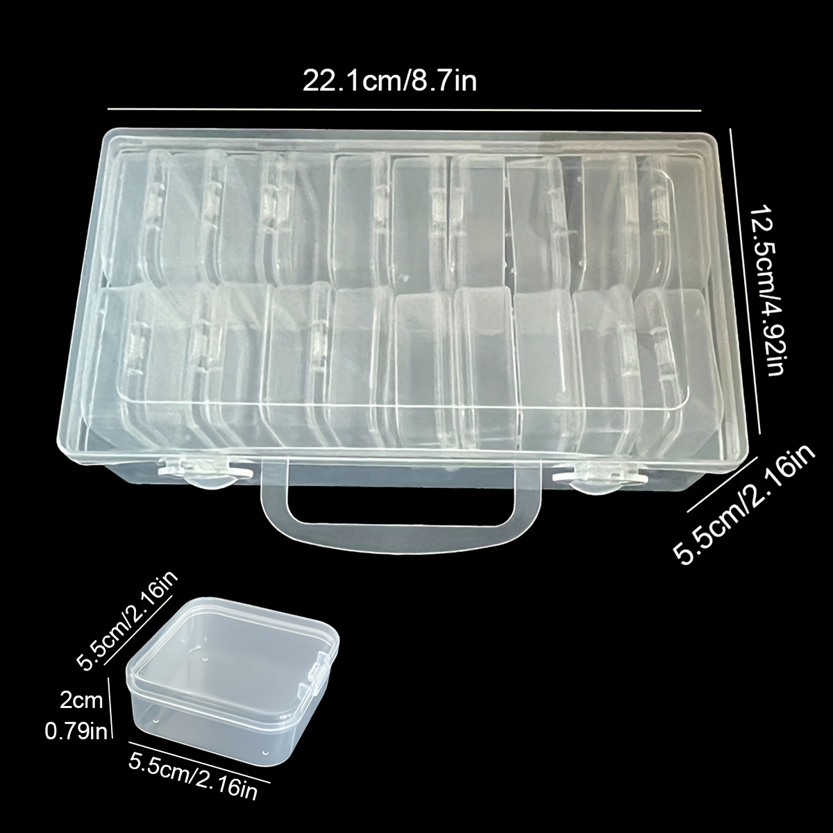  SEWACC Nail Kit Tools Beads Loose Bead Container Earring  Container Bead Case with Lids Button Case Bead Storage Containers Bead  Holder Organizer Bead Box Plastic Divider Desktop Jewlery
