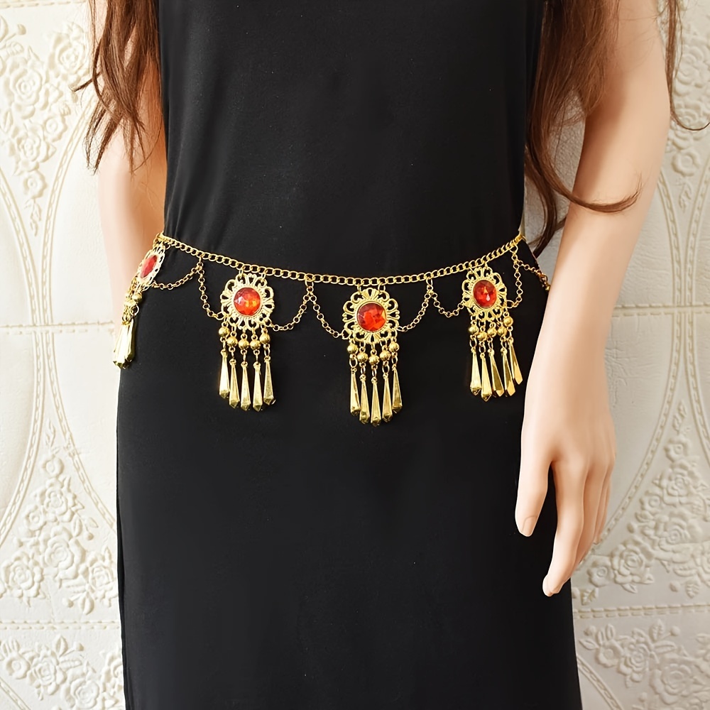 Boho Style Coin Tassel Pendant Waist Chain Belt - Temu