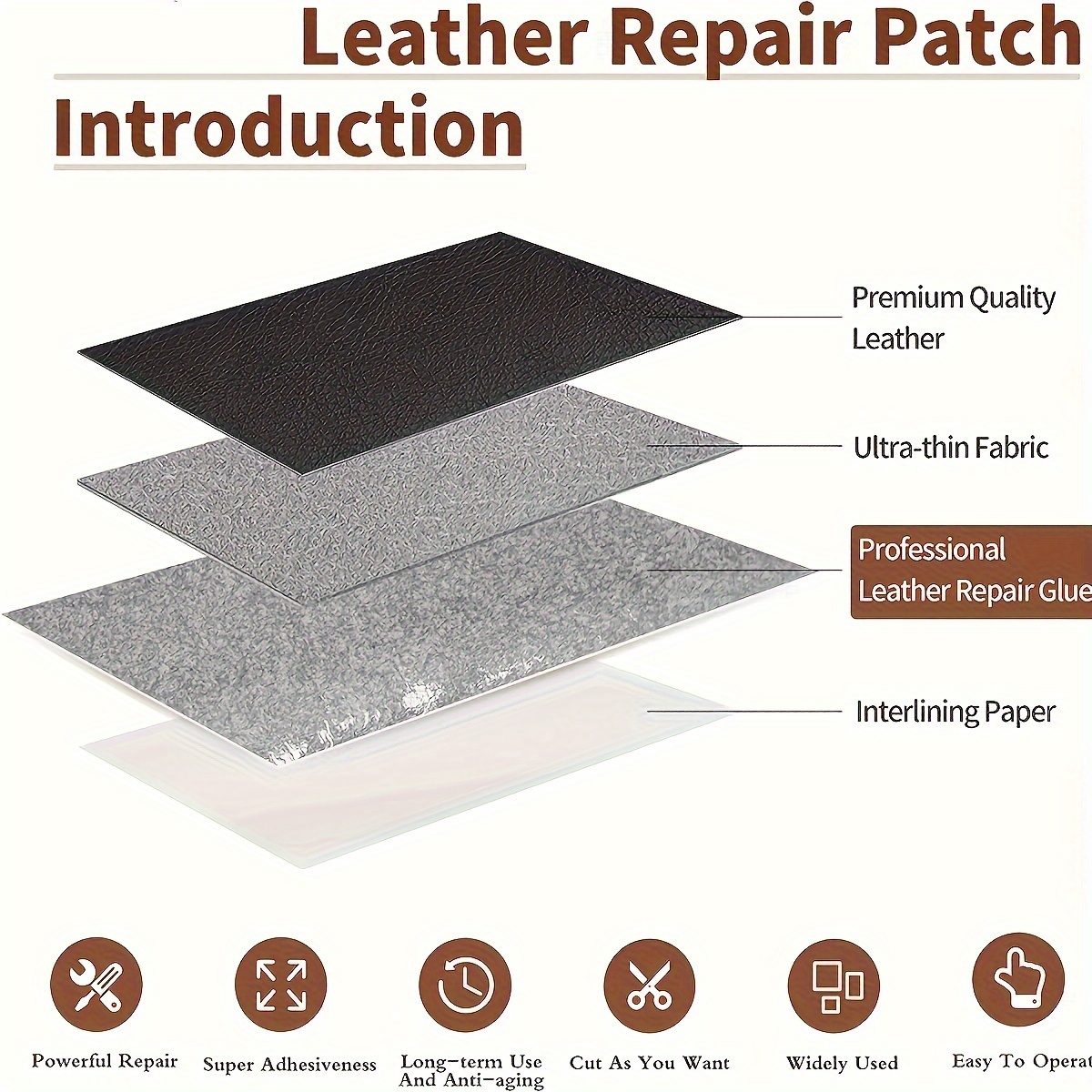 Leather Repair Patch, Repair Patch Self Adhesive Waterproof, Diy