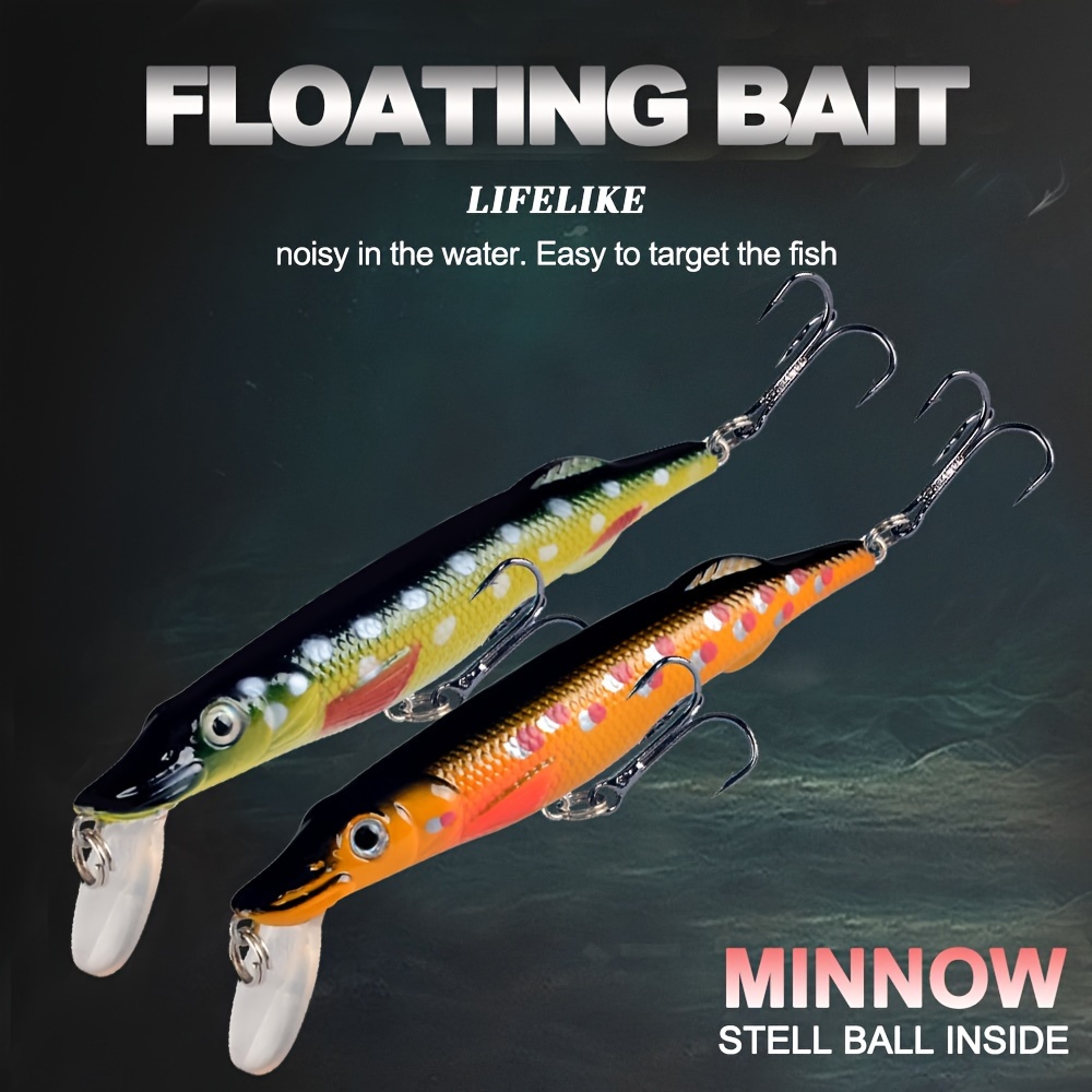 Minnow Fishing Lure Bass Trolling Artificial Hard Bait - Temu