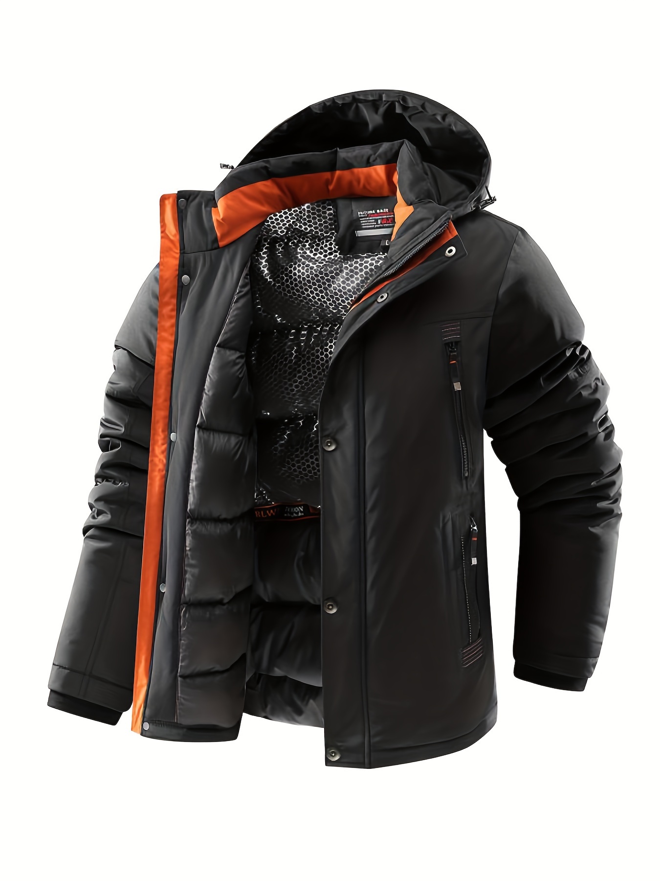 Men's Hooded Winter Coat Waterproof Puffer Jacket Warmth Winter Jacket -  Men Puffer Jacket with Hood - Mens