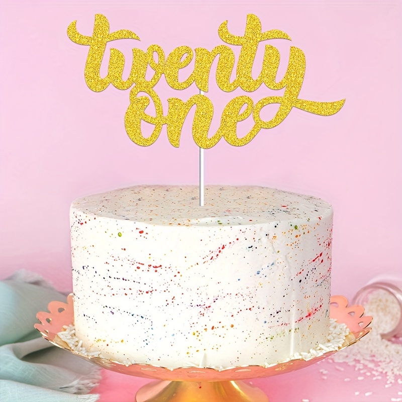 Rosa ouro um bolo de aniversário toppers acrílico bebê 1 st feliz aniversário  bolo topper para
