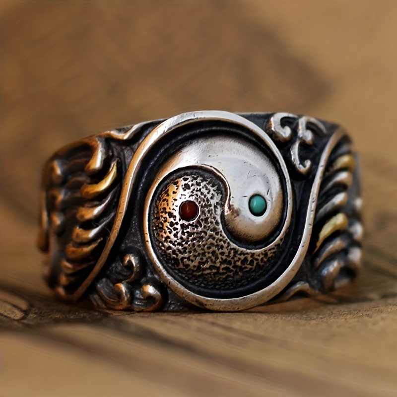 Mens yin hot sale yang ring