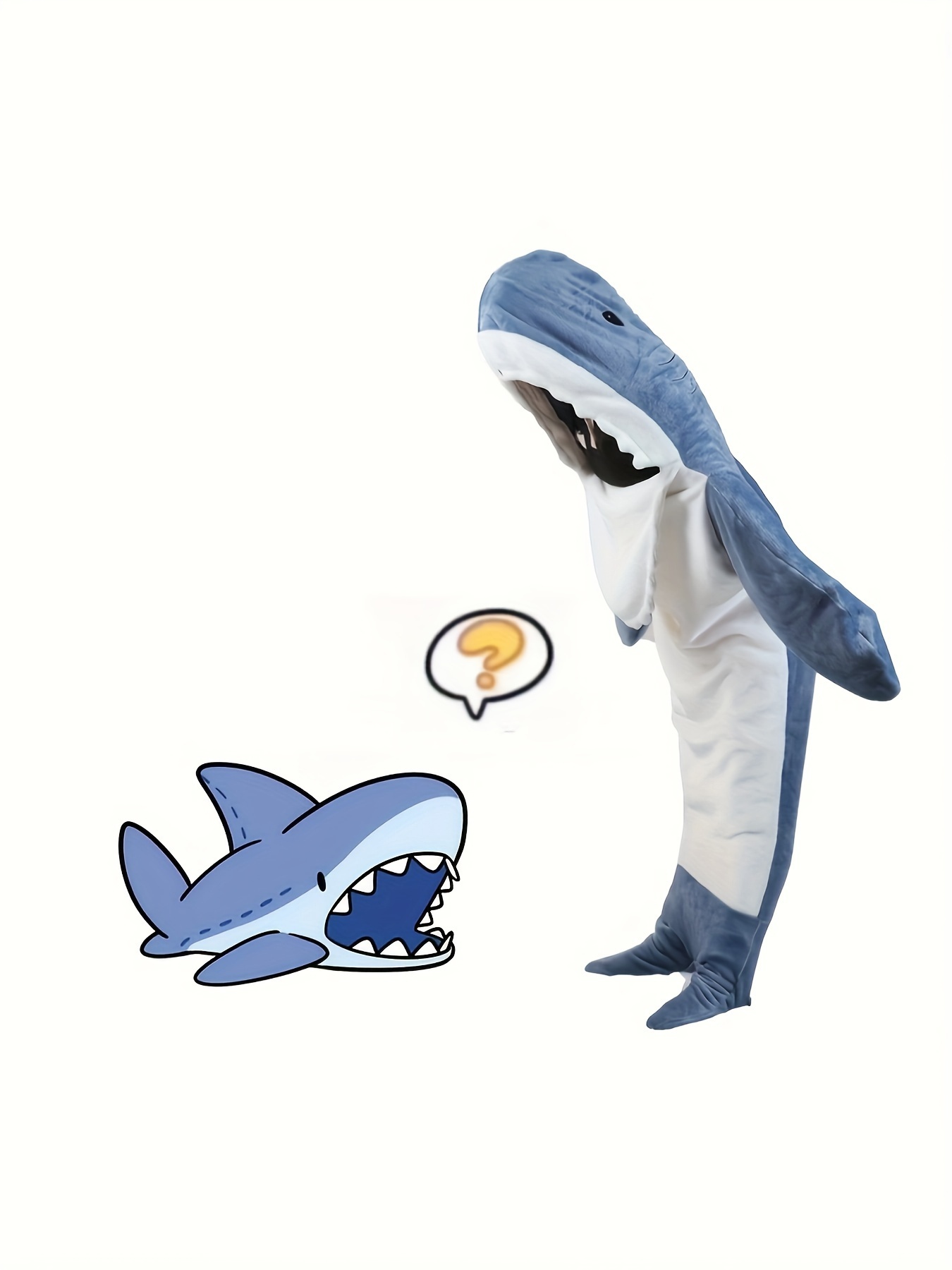 pijamas disfraz en forma de tiburón para adulto, ideal para Cosplay
