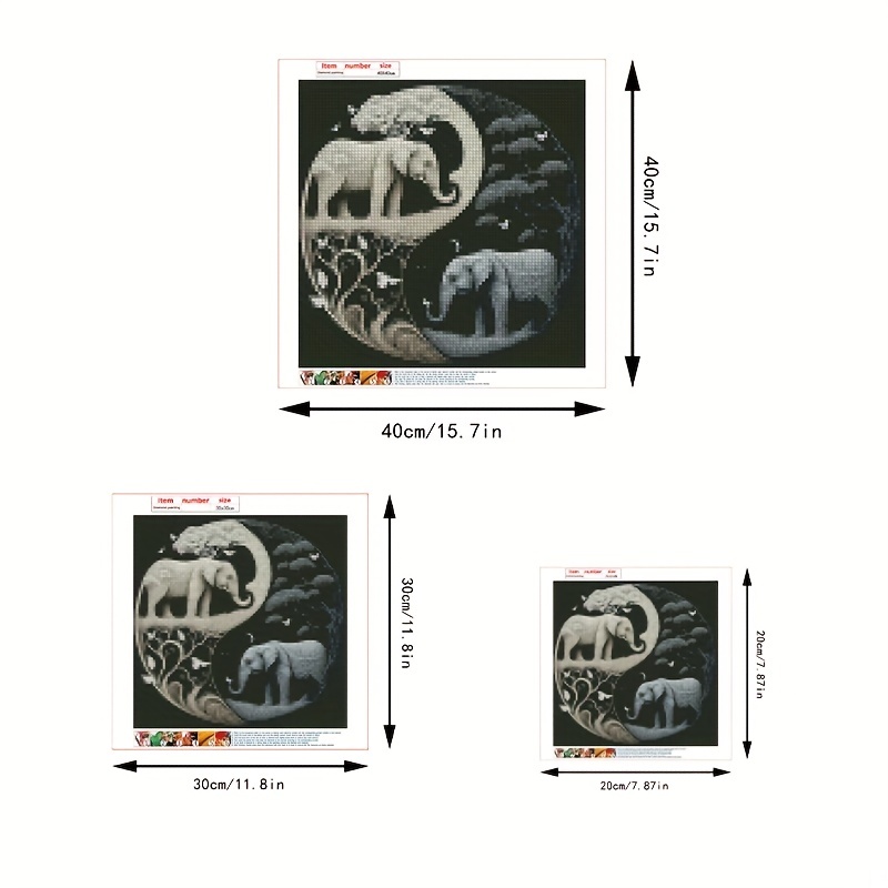 5d Diamond Painting Set Cartoon Piccolo Elefante Modello - Temu Italy