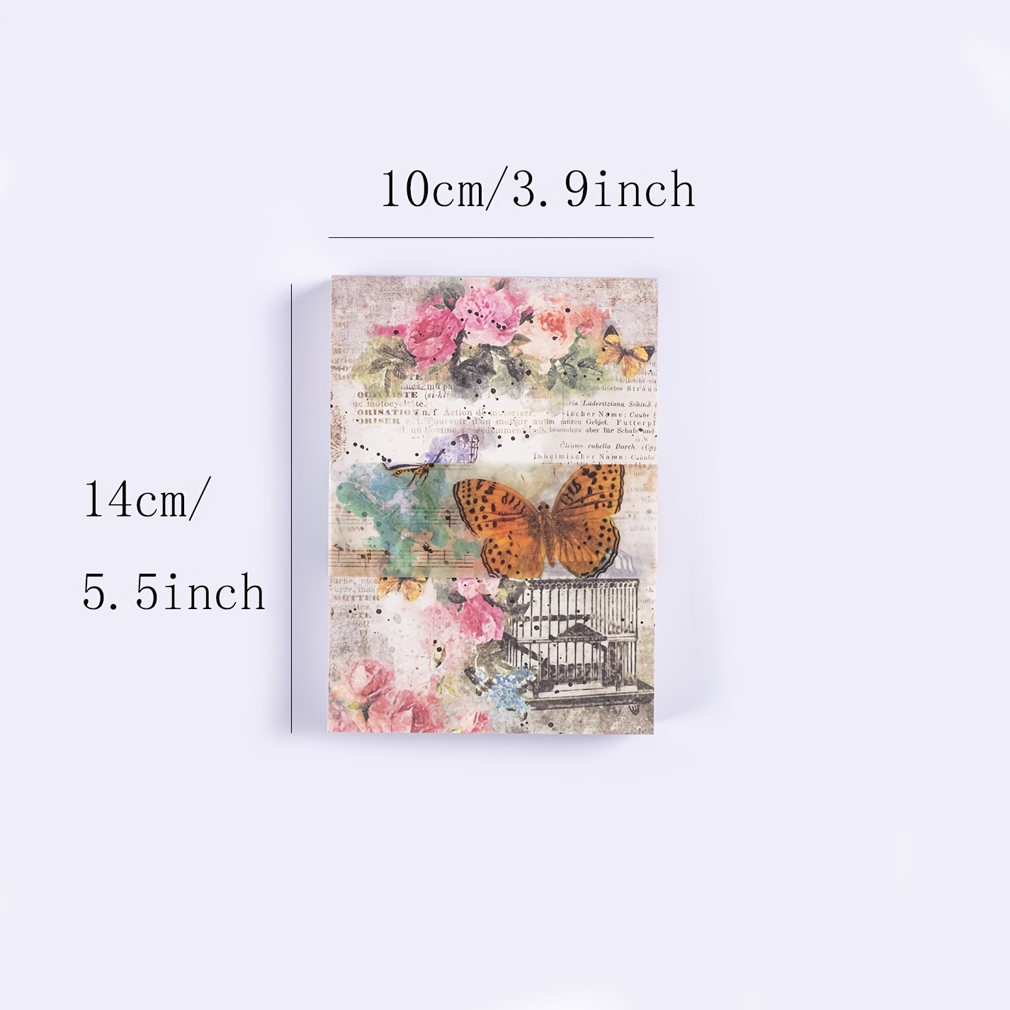 Material Paper - Floral Plant Vintage Tracing Paper Paper Pad