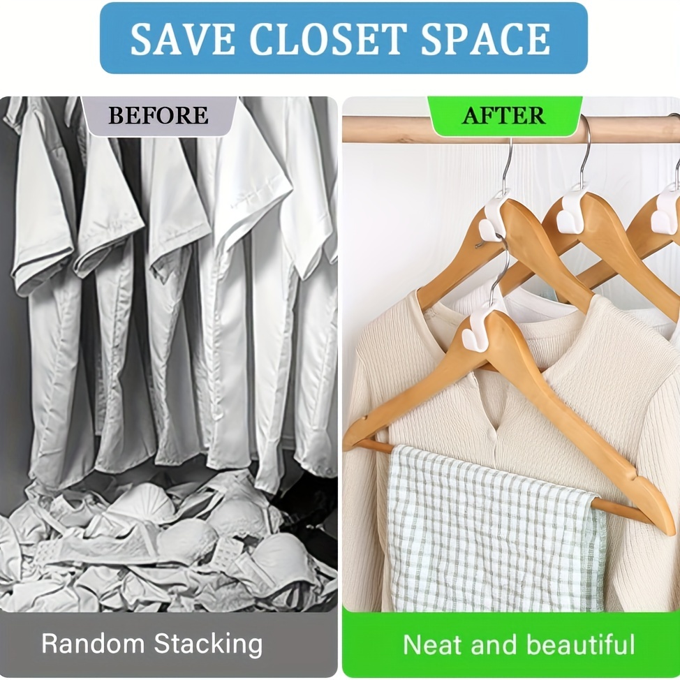 Maximize Closet Space with 6pcs Heavy Duty Clothes Hanger Connector Hooks!