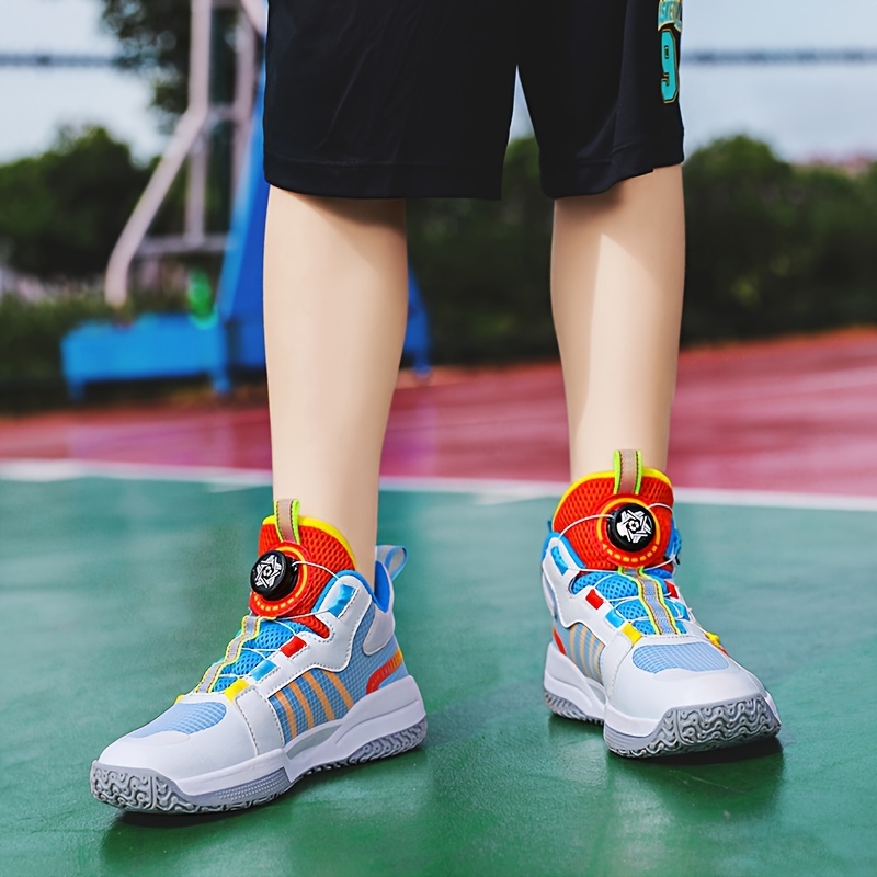 Kids velcro hot sale basketball shoes