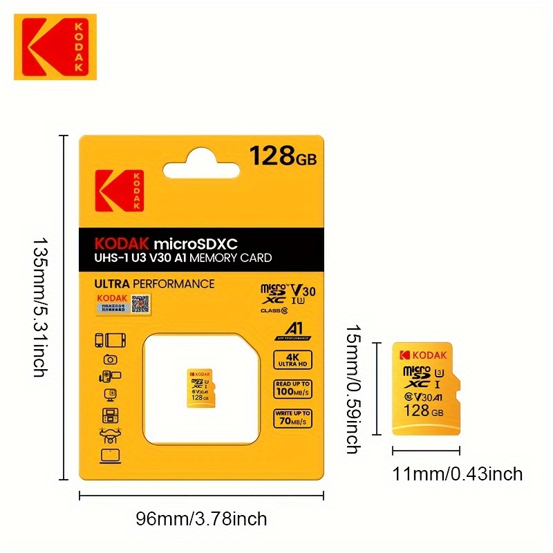 Kodak Ultra Microsdxc Uhs i Memory Card Up To 100mb/s 4k - Temu