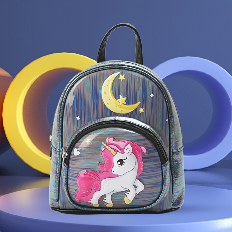 Unicorn Pattern Backpack for Kindergarten Princess Girls