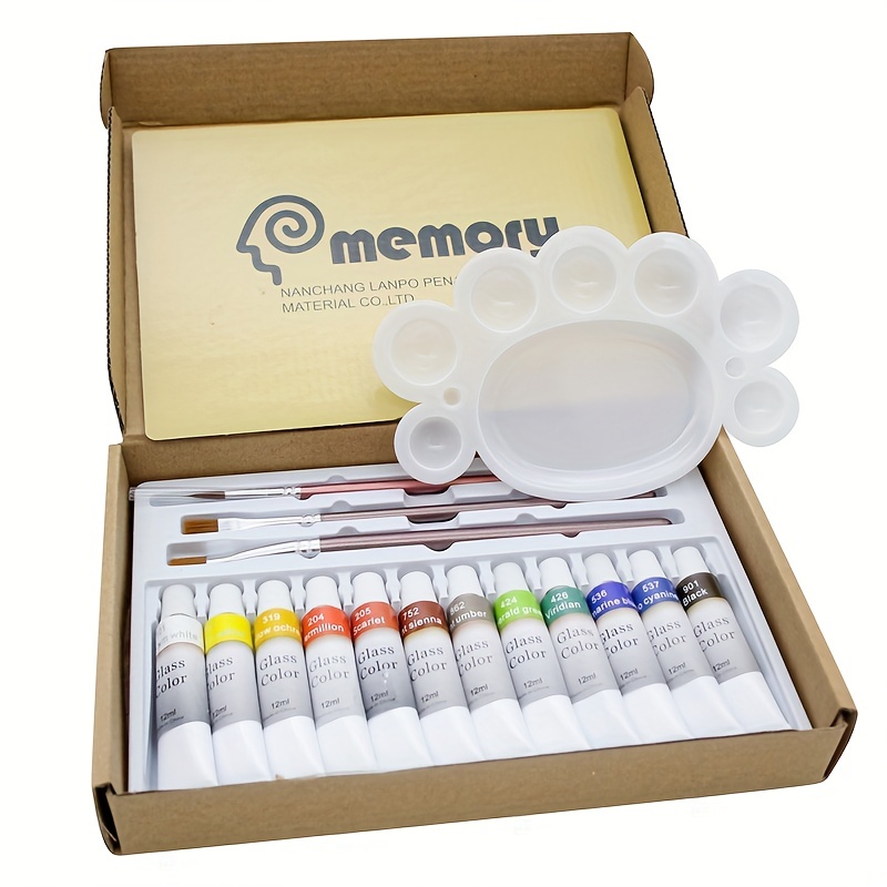 Set 12 Colori Pigmenti In Vetro 12 Ml Pittura Vetro te E - Temu