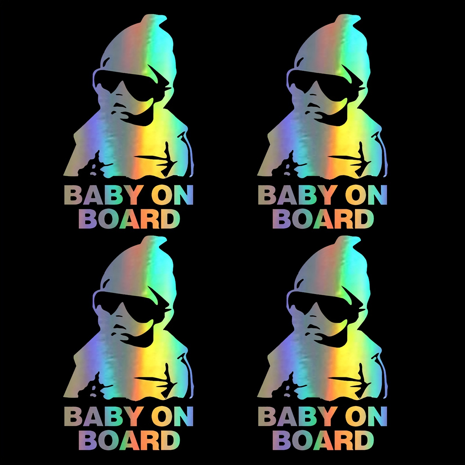 4 Stück Baby bord aufkleber Autos Baby sicherheitswarnschild