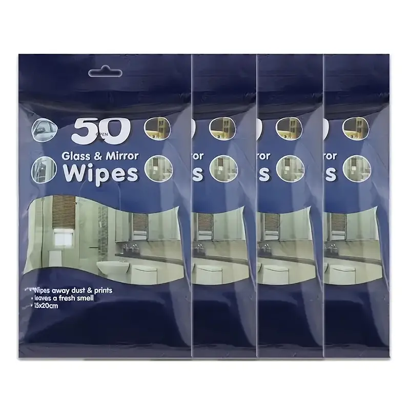 Mirror Glass Cleaning Wet Wipes Household Kitchen Bathroom - Temu