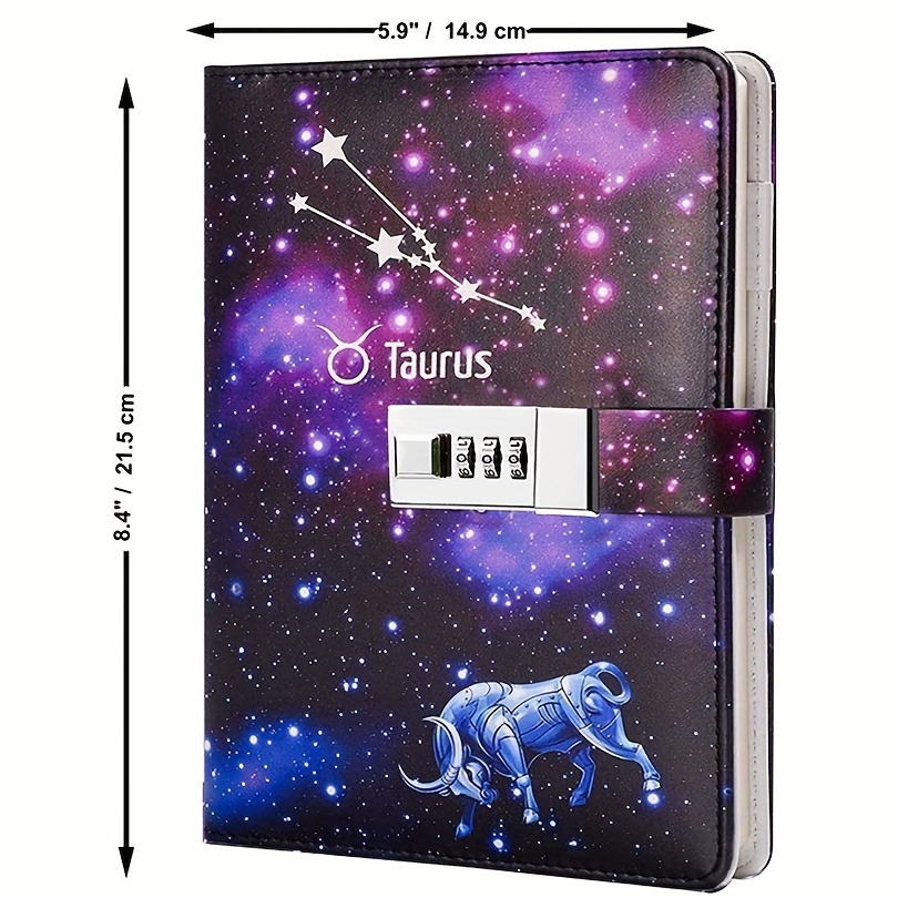 diary with lock starry sky journal for boys girls women lockable faux leather constellation diary personal secret locking refillable a5 notebooks 8 5 x 5 9