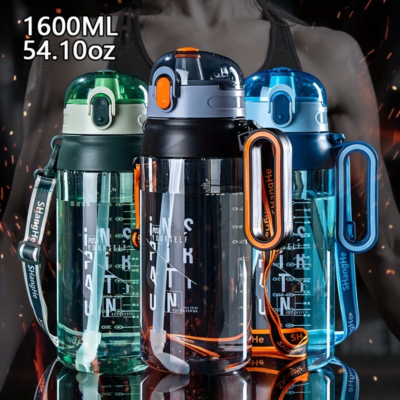 Stainless Steel Water Bottles Water Bottle With Straw Lids - Temu