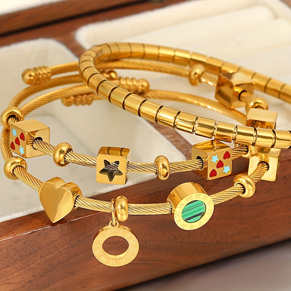  Roman men's bracelet, men's bracelet - 3pcs/Set Crown Handmade Men  Bracelet Roman Numeral Hemp Rope Buckle Open s Jewelry (Gold Crown set) :  Clothing, Shoes & Jewelry