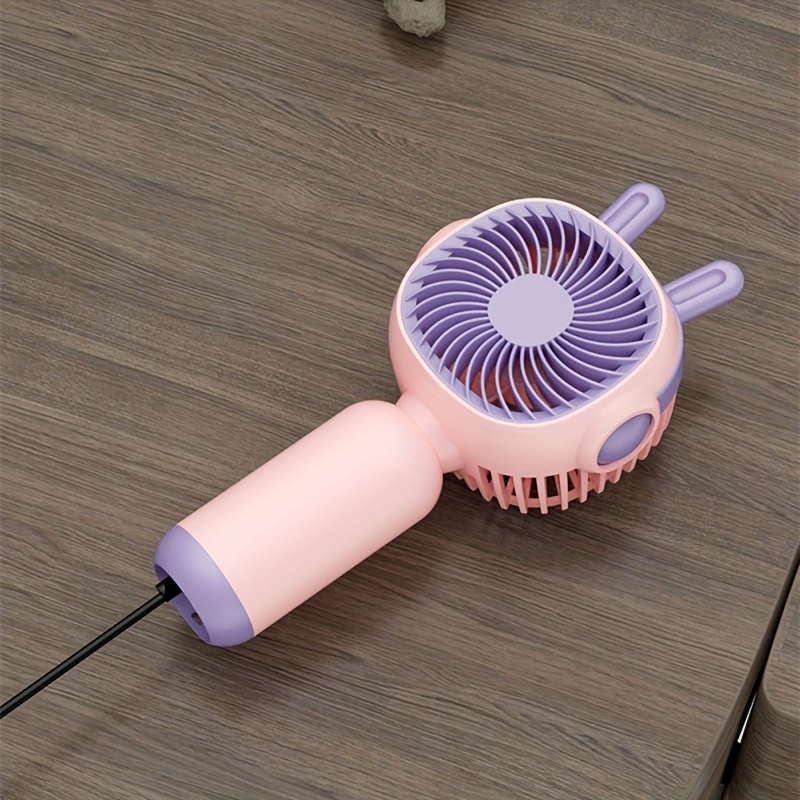Cartoon Handheld Fan USB Rechargeable Portable Pocket Fan