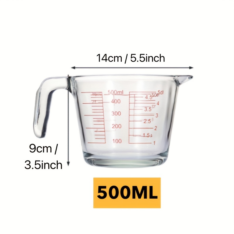Glass Measuring Cup Set Dishwasher Freezer Microwave Preheated Oven Safe  kitchen