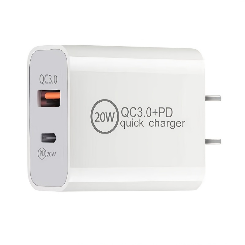 iggual Cargador doble USB QC3.0 + tipo C PD 20W
