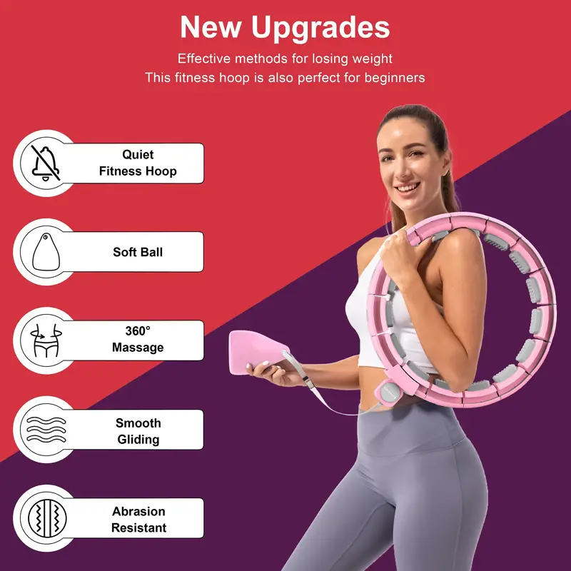 18 Adjustable Infinity Hoop Plus Size Smart Weighted Fitness - Temu