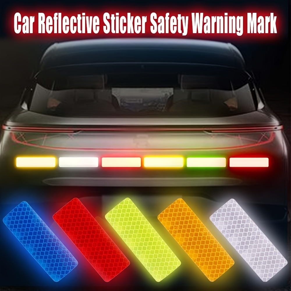 Car Reflective Sticker Traffic Safety Night Warning Mark Car - Temu
