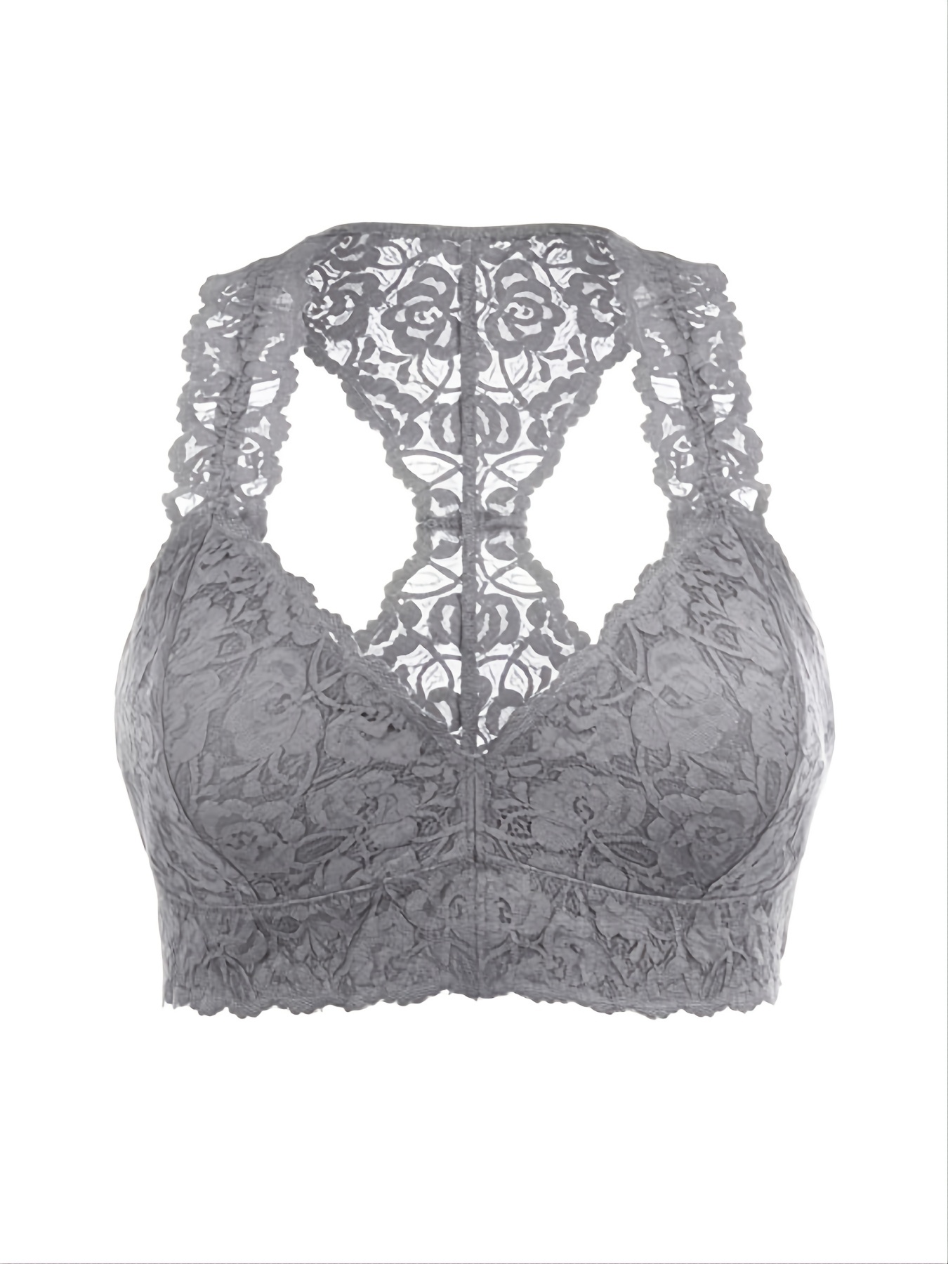 Dark-gray lace underwired bra – Vantage - Clean