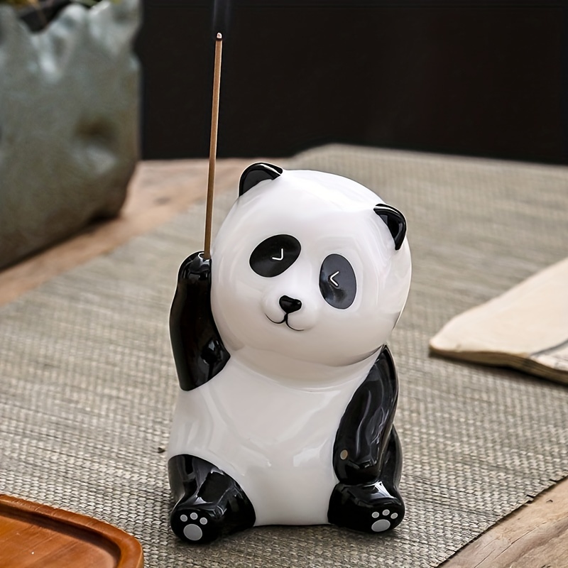 Ceramic Panda Piggy Bank Cell Phone Stand Holder