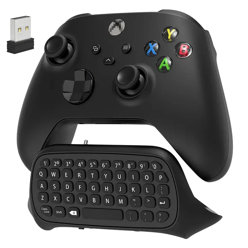 Controller Keyboard For Xbox Series X/S/One/One S Wireless Chatpad Wireless  Gaming Keypad With USB Receiver Built-in Speaker 3.5mm Audio Jack Accessor