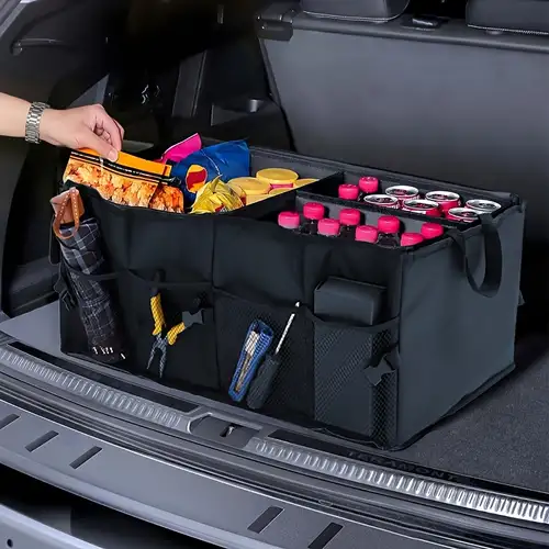 Organizzatore per il bagagliaio dell'auto, borsa impermeabile pieghevole  portatile con 3 scomparti, per SUV, camion, furgone, berlina - Temu Italy