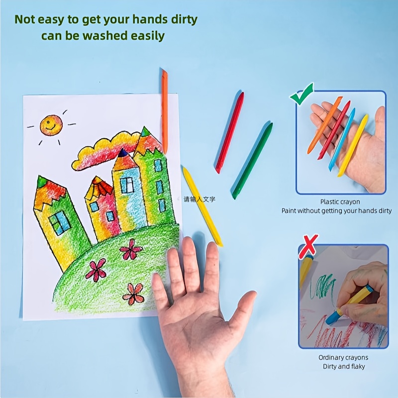 36 Color Triangle Crayons Student Art Painting Oil Pastel Children's Hands  Are Not Dirty Durable and Waterproof Crayons